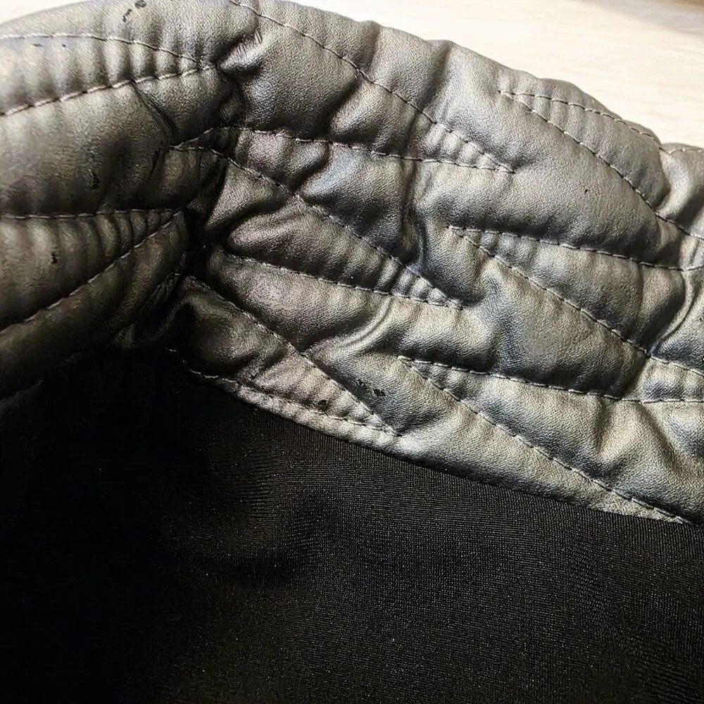 ANATOMIE Gray Black Puffer Vest Women Sz XS Quilted Full Zip Sleeveless READ - Picture 7 of 9
